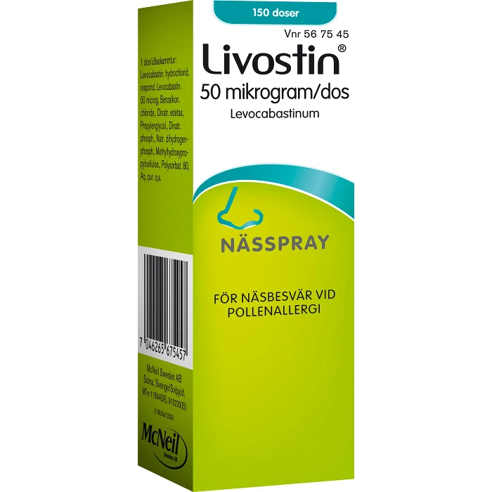 Livostin Nässpray 50 mikrogram/dos 15ml Livostin