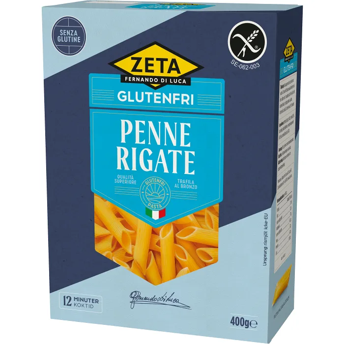 Penne Rigate Glutenfri 400g Zeta