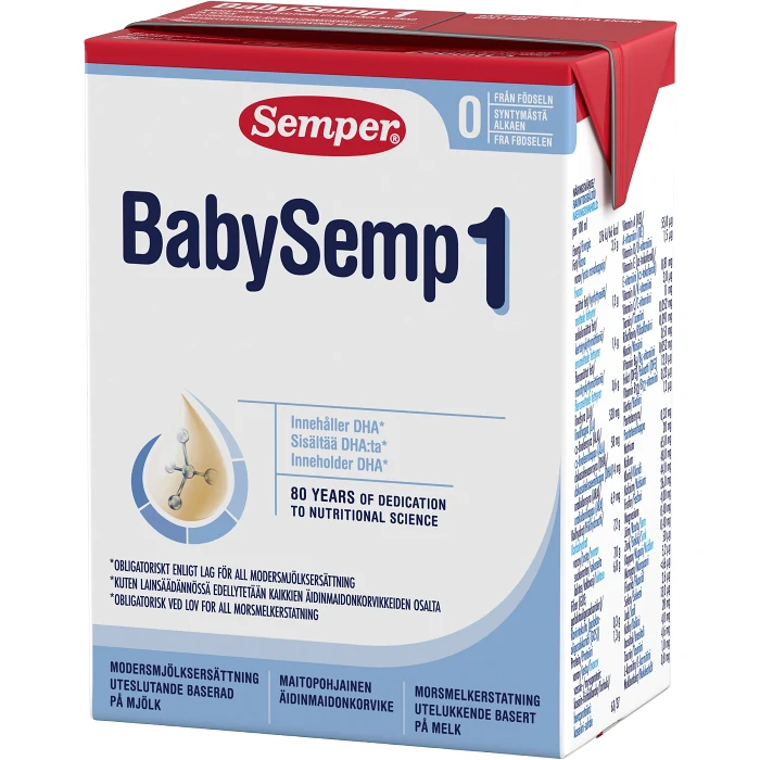 Modersmjölksersättning  BabySemp 1 df 0-6m 200ml Semper