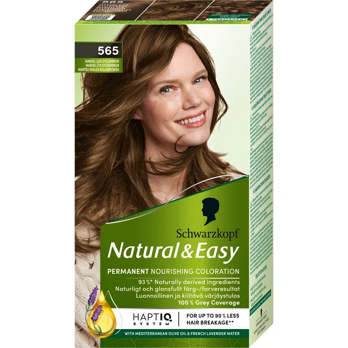 Hårfärg Natural & Easy Mandel Gyllenbrun 565 1-p Schwartzkopf