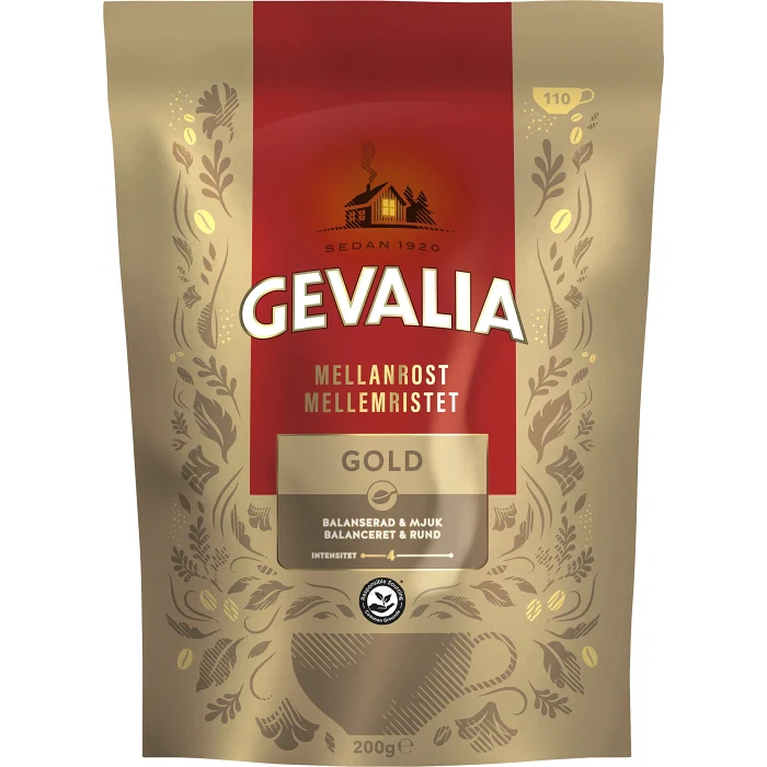 Snabbkaffe Gold Mellanrost Refill 200g Gevalia