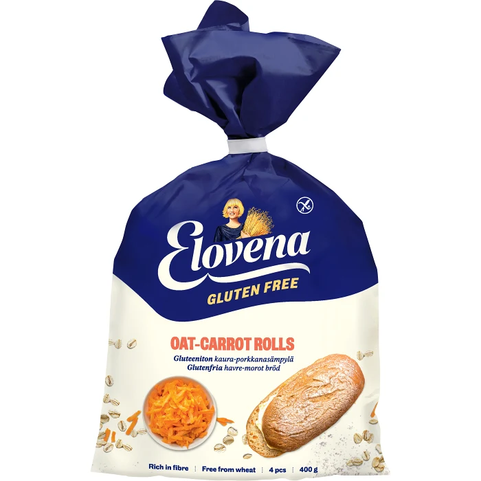 Oat & carrot rolls Glutenfri Fryst 400g Elovena