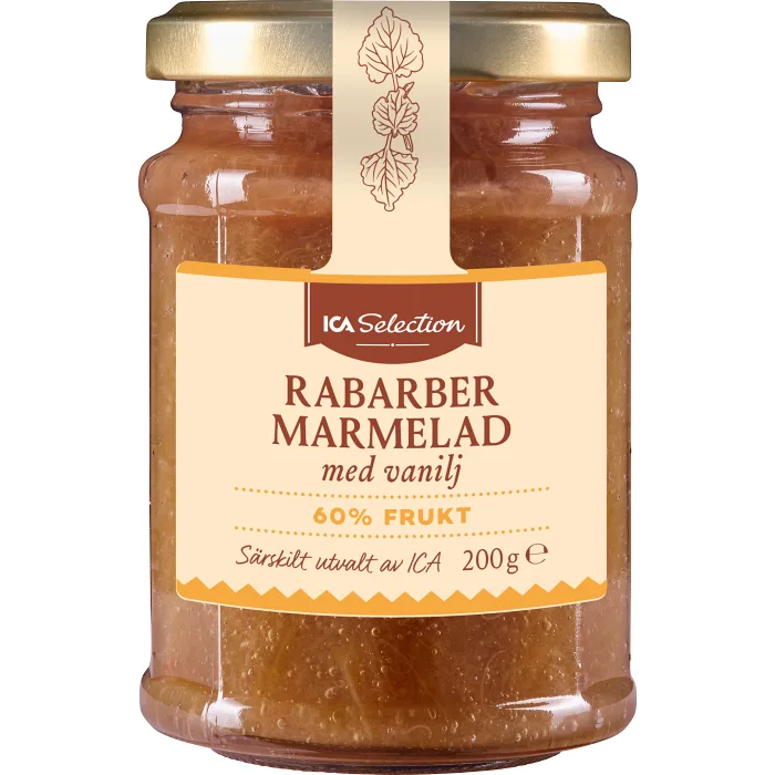 Marmelad Rabarber med vanilj 200g ICA Selection