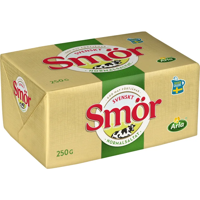 Smör Normalsaltat Svenskt 82% 250g Arla