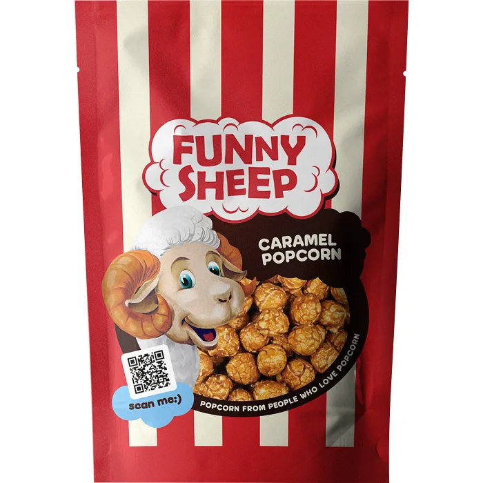 Funny Sheep Caramel Popcorn 100g Smart Snack