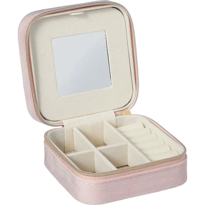 Smycketsskrin sammet Rosa