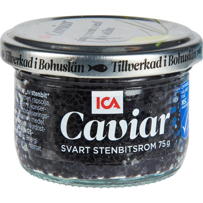 Caviar svart stenbitsrom 75g ICA