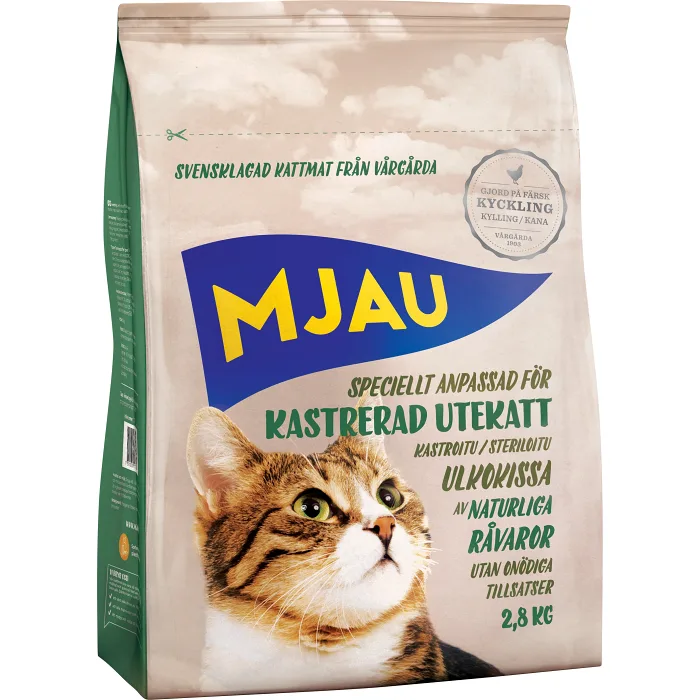Kattmat Kastrerad utekatt 2,8kg Mjau