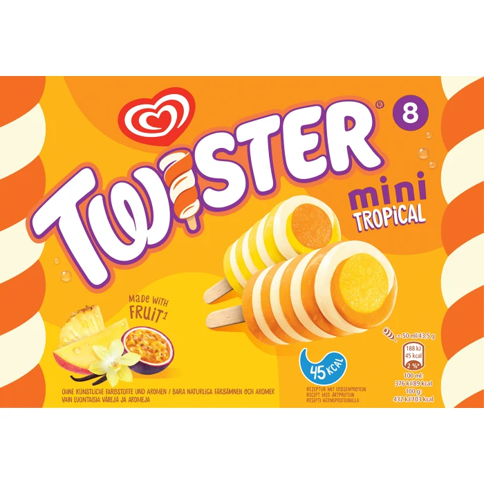 Glass Twister Tropical mini 8-p Twister