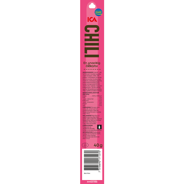 Ölkorv Chili 40g ICA
