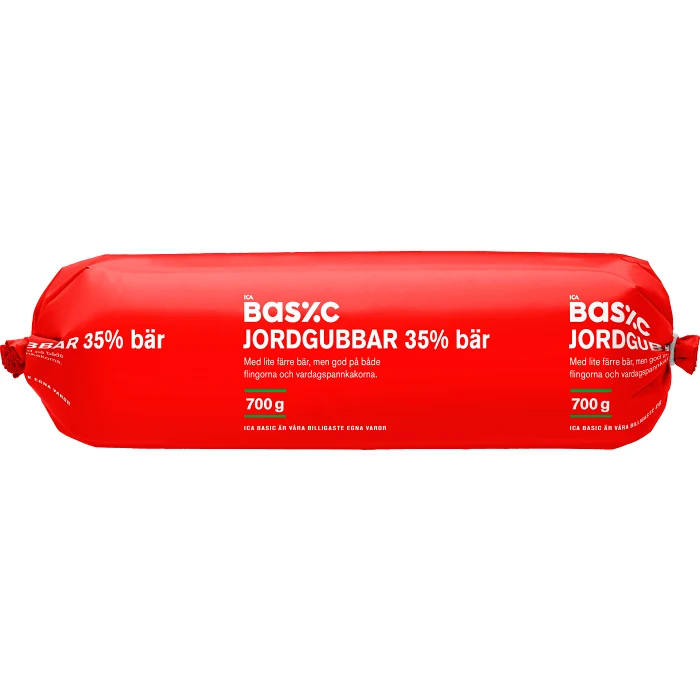 Jordgubbar 35% bär refill 700g ICA Basic