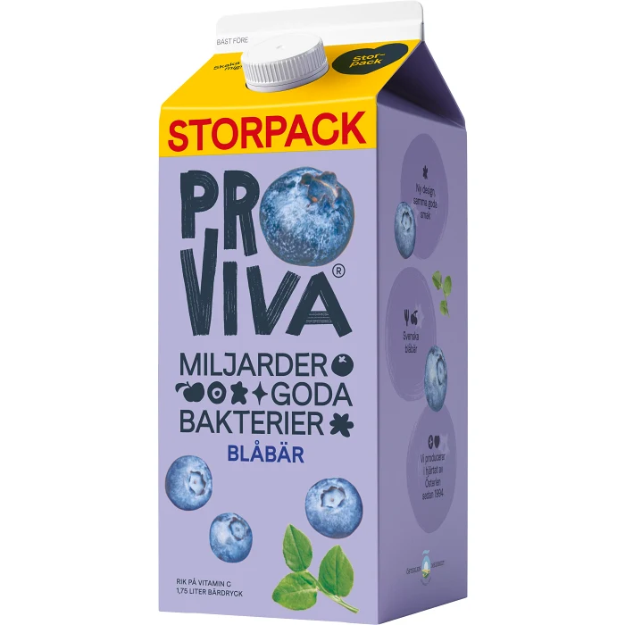 Fruktdryck Blåbär 1,75l Proviva