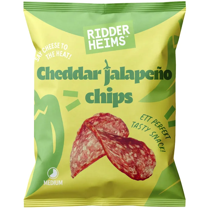 Ölkorv Cheddar Jalapeño Chips 80g Ridderheims