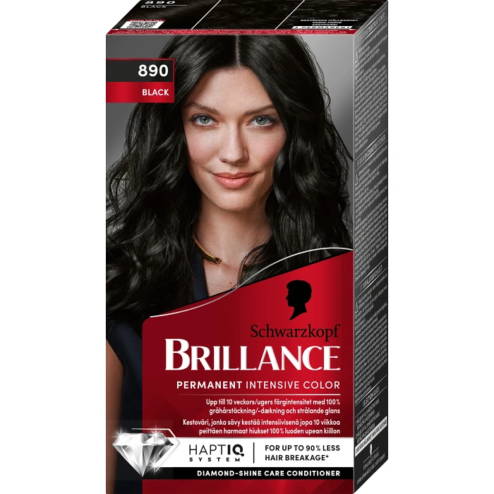 890 Black Hårfärg 1-p Brilliance Schwarzkopf