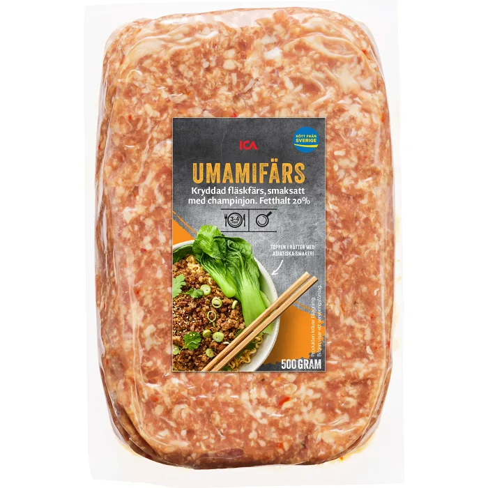 Umamifärs Färsk av Fläsk och Champinjon Pannfärdig 500g ICA