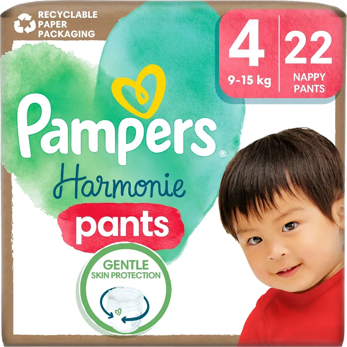 Byxblöjor Harmonie Pants Strl 4 9-15kg 22-p Pampers