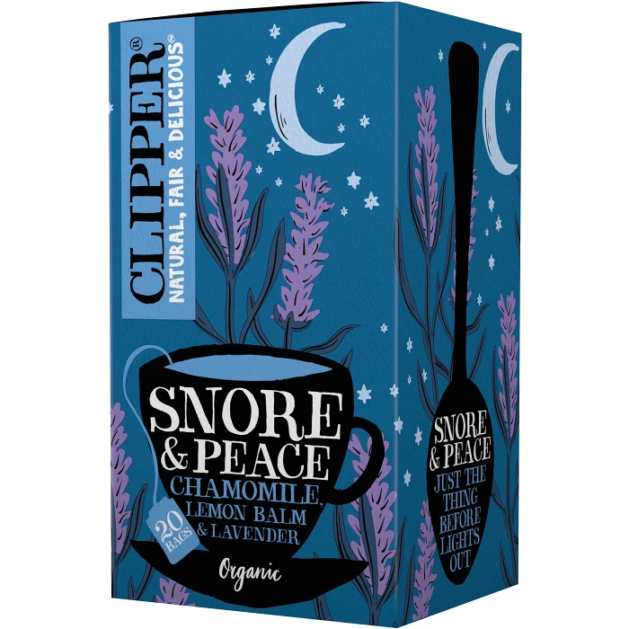Te Snore and Peace Infusion Kamomill, lavendel & citronmeliss Ekologiskt 20-p Clipper