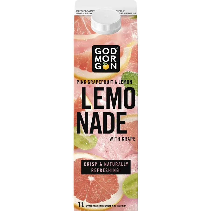 Fruktdryck Pink Lemonade Grapefrukt 1000ml God Morgon®