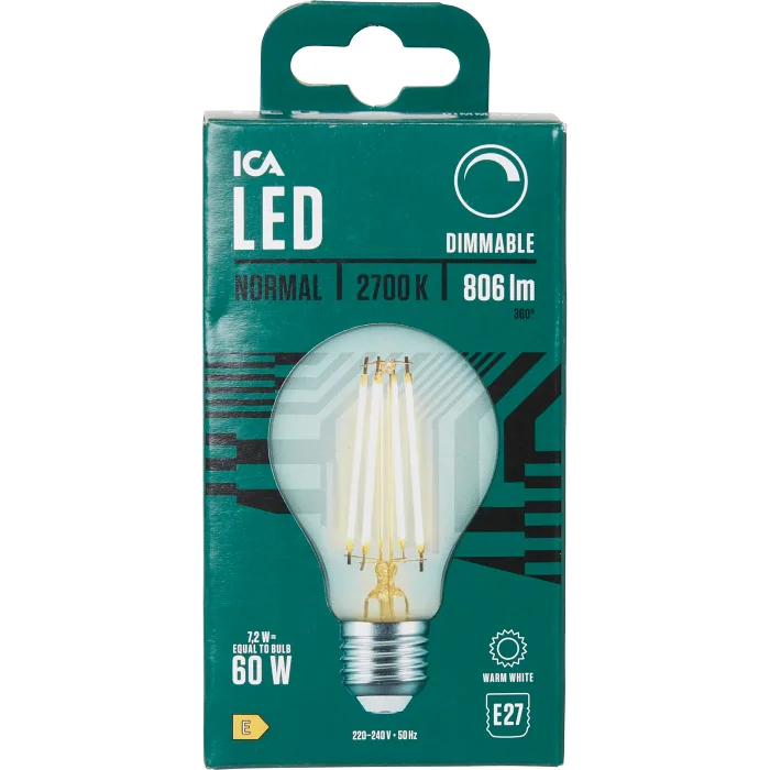 LED Normal E27 806lm(60W) Dimbar ICA