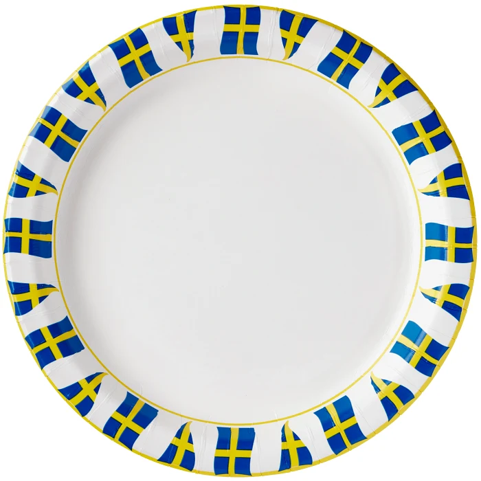 Tallrik Svenska flaggan 26cm 12-p ICA