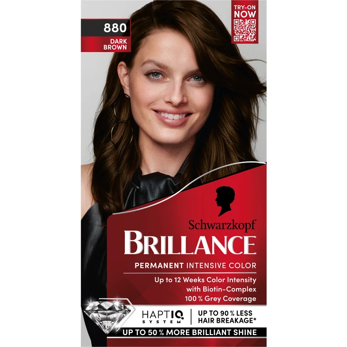 Hårfärg 880 Dark Brown 1-p Brillance Schwartzkopf