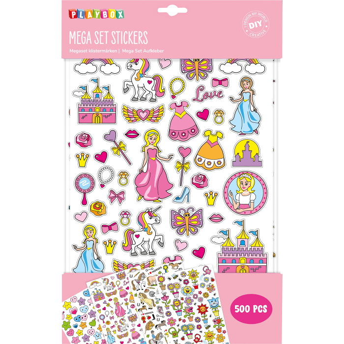 Klistermärken Prinsessor Mega set Playbox