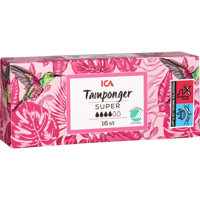Tampong Super 16-p Miljömärkt ICA