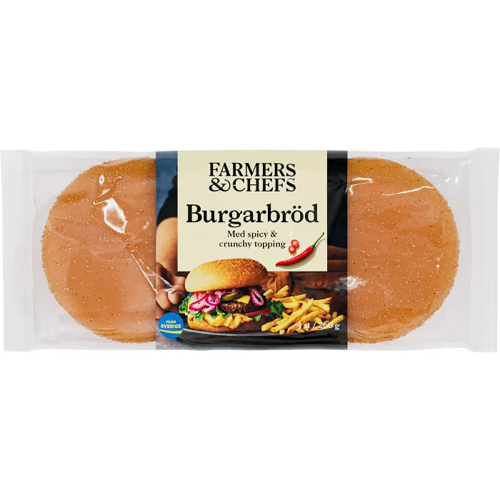 Burgarbröd spicy crunchy topping 260g Farmers & Chefs