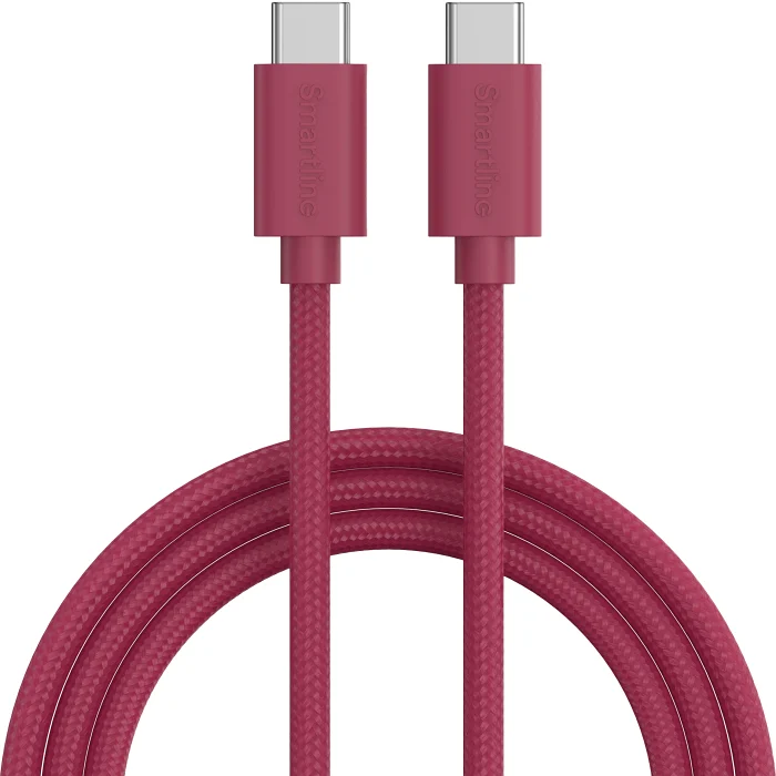 USB-C till USB-C 2m vinröd Smartline