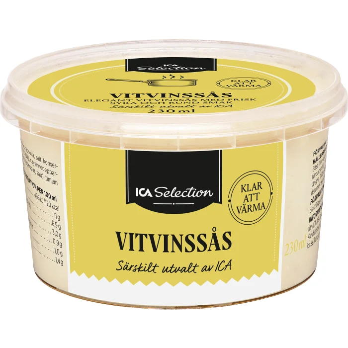 Vitvinssås 230ml ICA Selection