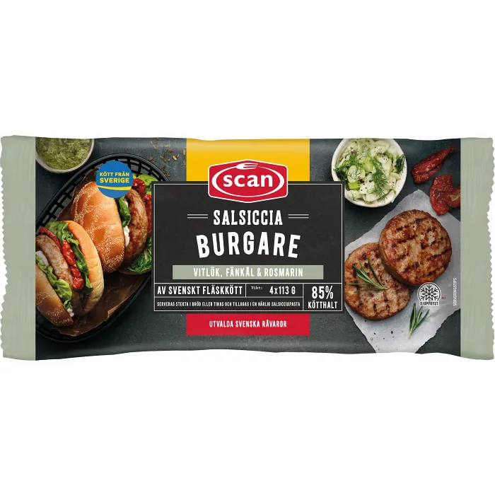 Salsicciaburgare 452g Scan