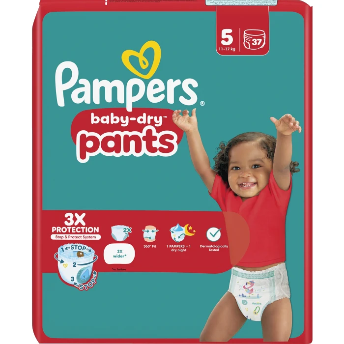 Byxblöjor Baby Dry Pants Strl 5 11-17kg VP 37p Pampers