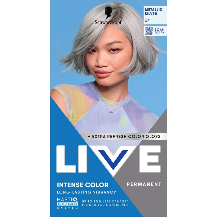 Hårfärg U71 Metallic Silver 1-p Schwarzkopf Live