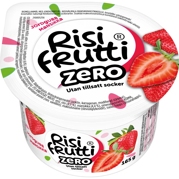 Mellanmål Zero Jordgubb 165g Risifrutti