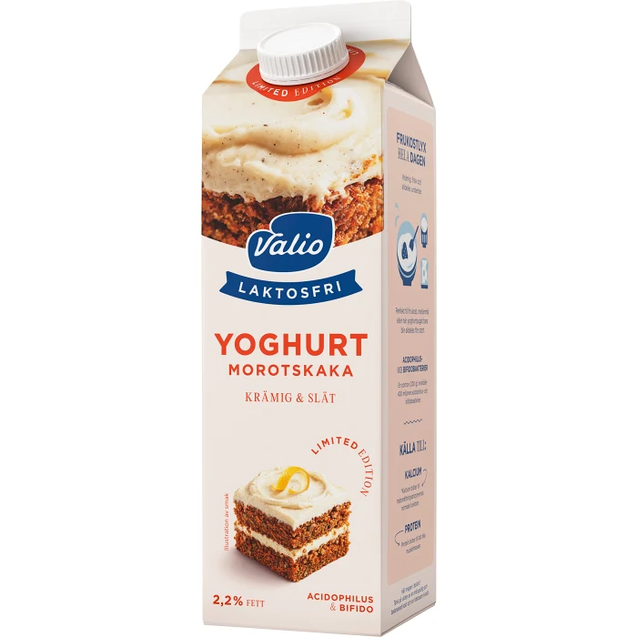 Yoghurt Morotskaka Laktosfri 2,2% 1000g Valio
