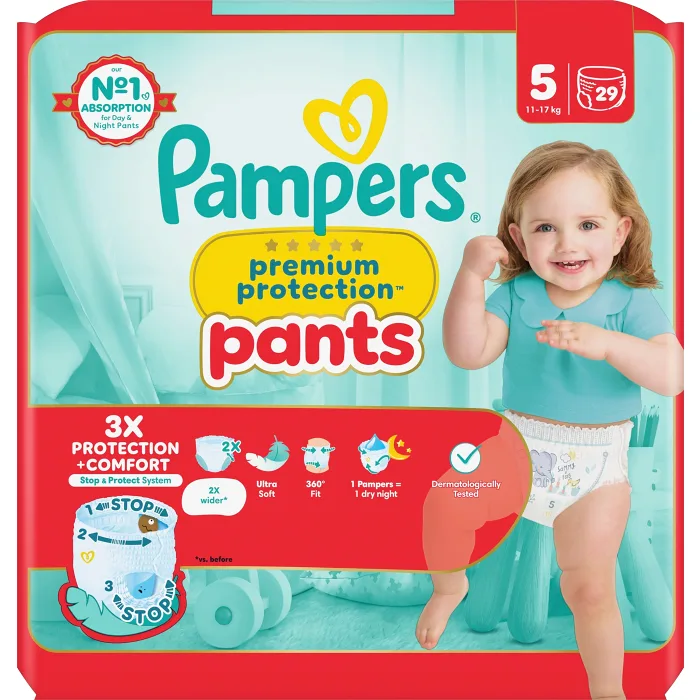 Byxblöjor Premium Protection Pants Strl 5 11-17kg 29p Pampers