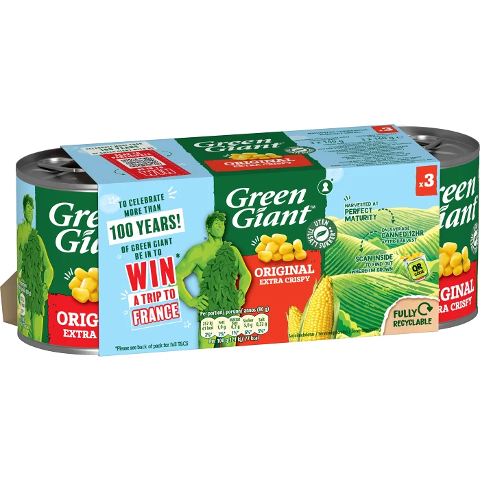 Majs extra crispy 3p 480g Green Giant