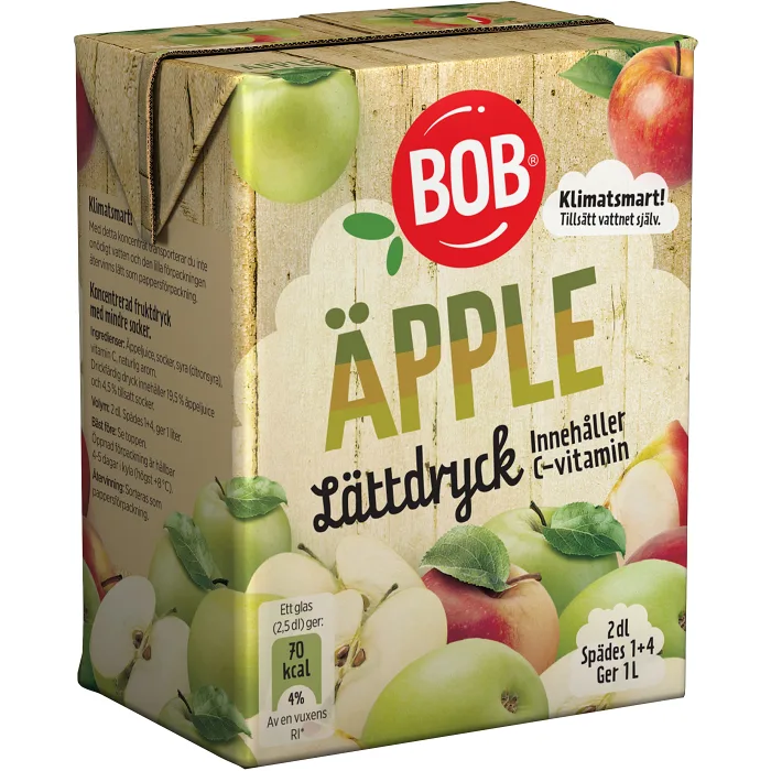 Lättdryck Äppel Koncentrat 2dl BOB