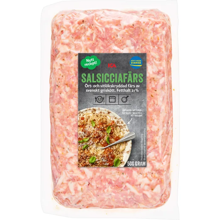 Salsicciafärs Pannfärdig 500g ICA