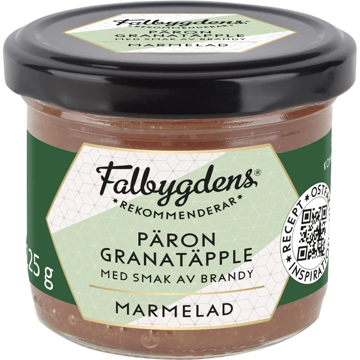 Marmelad Päron/granatäpple med smak av brandy 125g Falbygdens rekomm.