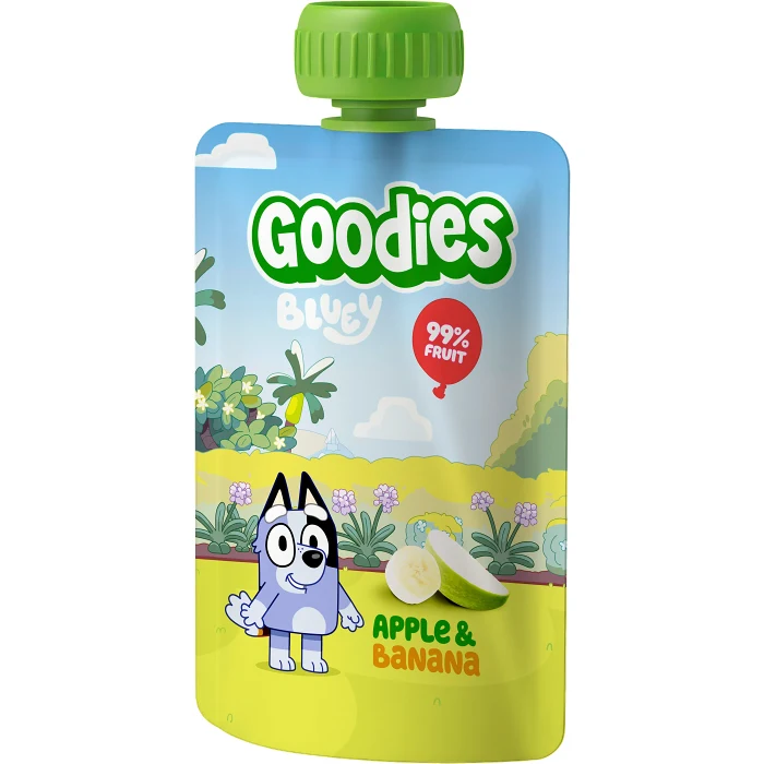Barnsnacks Bluey apple & banana 3år 100g Goodies