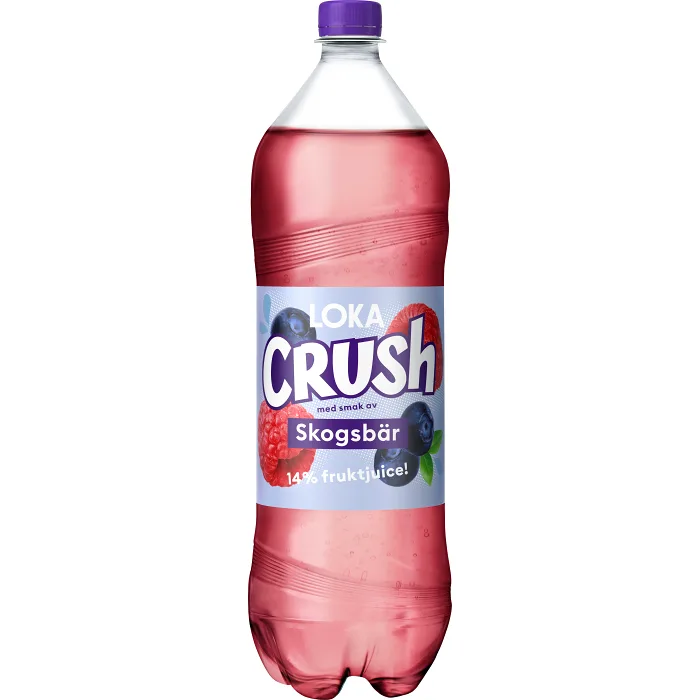 Kolsyrad Fruktdryck Crush Skogsbär 1.4l Loka