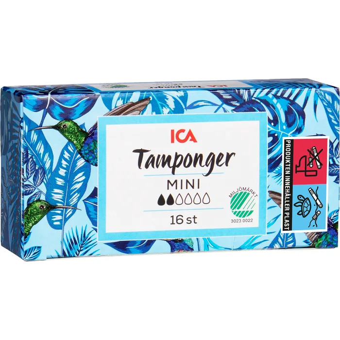 Tampong Mini 16-p Miljömärkt ICA