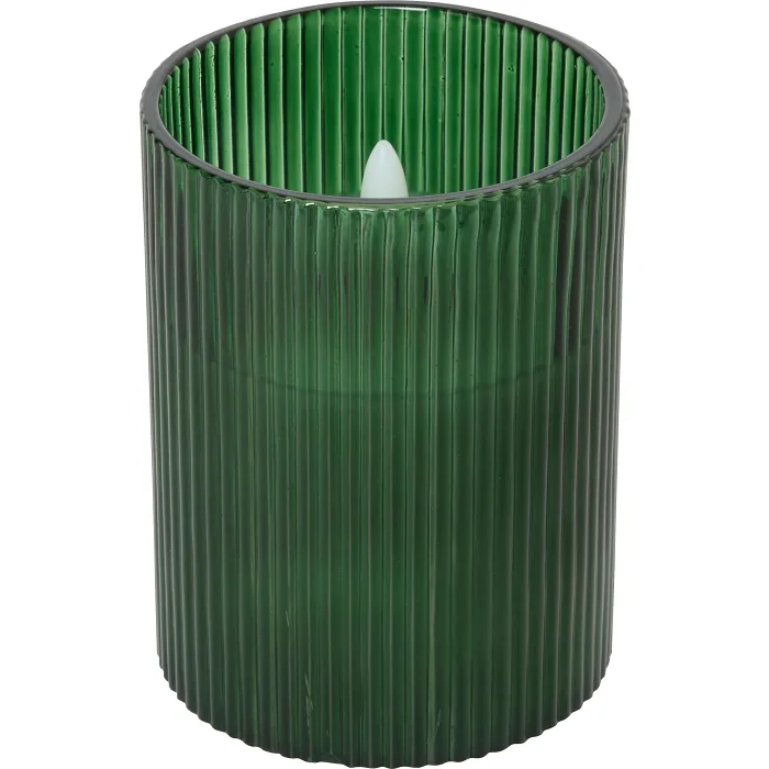 LED fylld lykta grön H10cm ICA