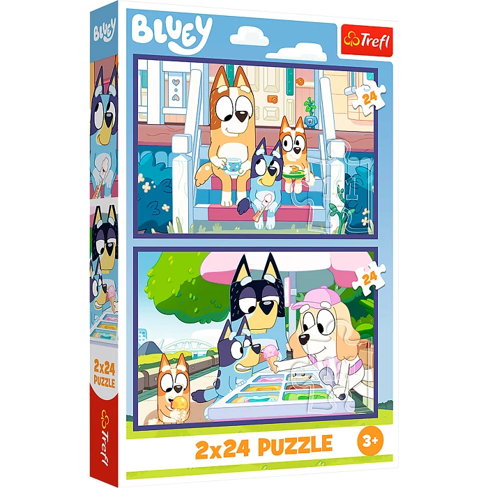 Pussel Funny Bluey 2x24 bitar Trefl