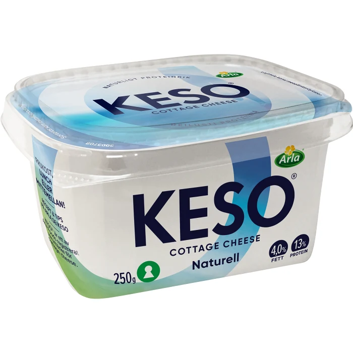 Cottage Cheese Naturell 4% 250g Keso