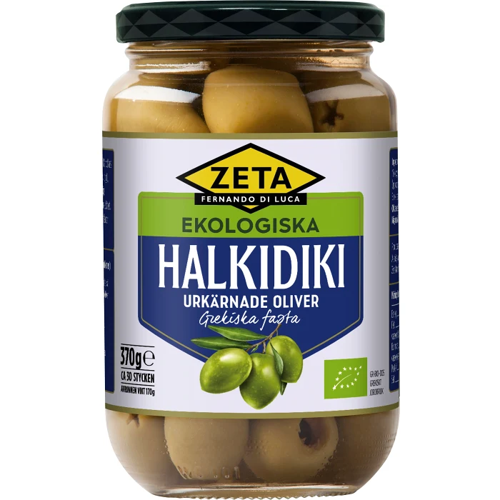 Halkidiki Oliver urkärnade Ekologisk 370g Zeta
