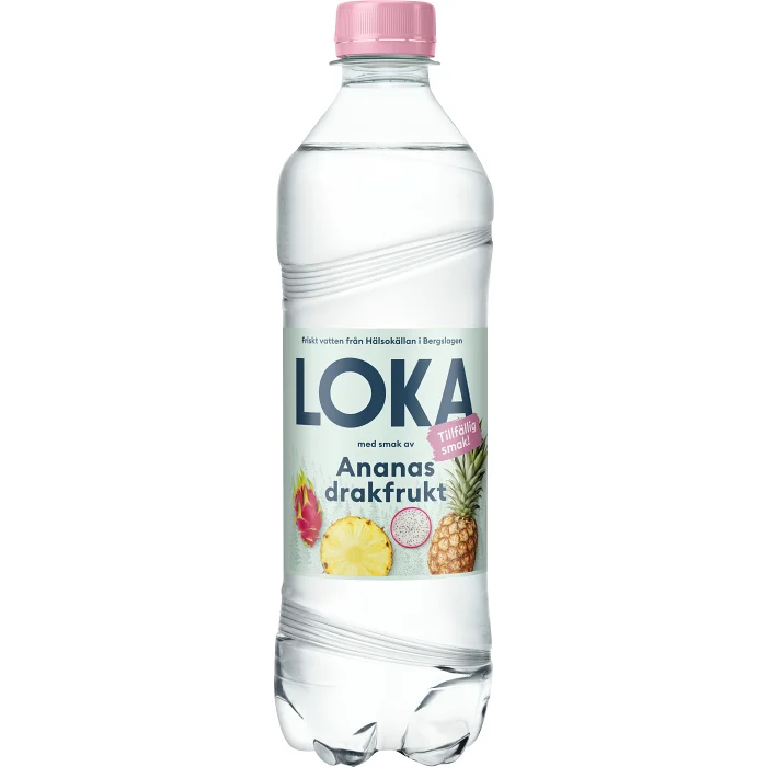 Kolsyrat vatten Ananas Drakfrukt 50cl Loka