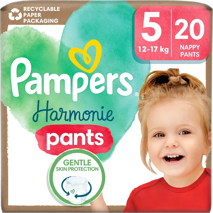 Byxblöjor Harmonie Pants Strl 5 12-17kg 20-p Pampers
