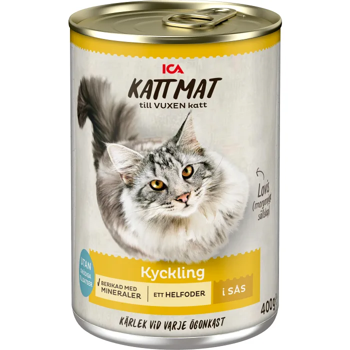 Kattmat Kyckling i sås 400g ICA
